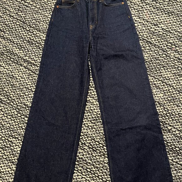 Reformation Cary High Rise Slouchy Wide Leg Jeans Blue - Size 24 - Picture 3 of 4